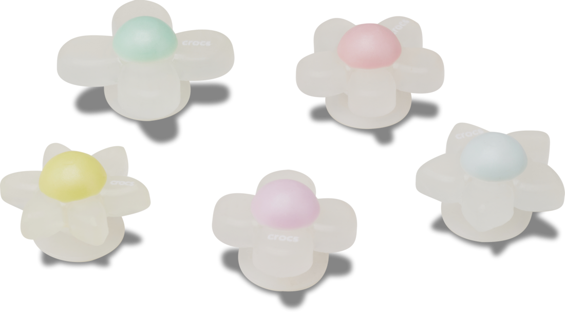 Crocs Iridescent Flowers 5 Pack Jibbitz Shoe Charms (10014623) Multi OSFA
