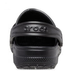 A black Crocs Children's Classic Clogs (206991-001) heel shown on a plain white background.