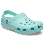 A single aquamarine Crocs Children's Classic Clog (206991-4PD) shown on a 3/4 angle on a white background.