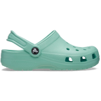 A single retro mint Crocs Children's Classic Clog (206991-5DV) shown in a side profile on a clean white background.