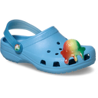 Elite Blue Crocs Children's Classic Scented Snow Cone Clog (213181-5DU) with a colourful snow cone decoration on a white background.