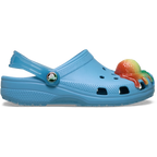 Elite Blue Crocs Children's Classic Scented Snow Cone Clogs (213181-5DU) with a colourful snow cone decoration on a white background.