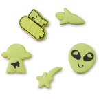 Crocs  GlowIntheDark Rocketship 5 Pack of Jibbitz (10019428)