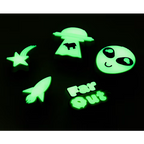 Crocs  GlowIntheDark Rocketship 5 Pack of Jibbitz (10019428)