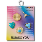 Crocs  Gold Turquoise Western 5 Pack Jibbitz  Shoe Charms (10018463)