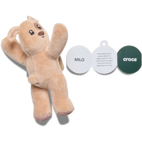 Crocs Huggitz Brown Puppy Jibbitz Shoe Charms (10016536) Multi