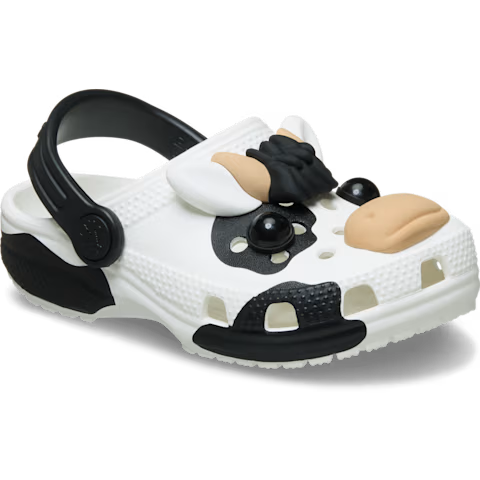 Crocs Toddlers Classic IAM Cow Clogs (212902-100) White