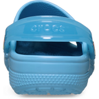 Elite Blue Crocs Toddlers Classic Scented Snow Cone Clogs (213182-5DU) viewed from the heel on a white background.
