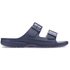 Navy Crocs Men's Saturday Sandals (212245-410) with two straps on a white background.