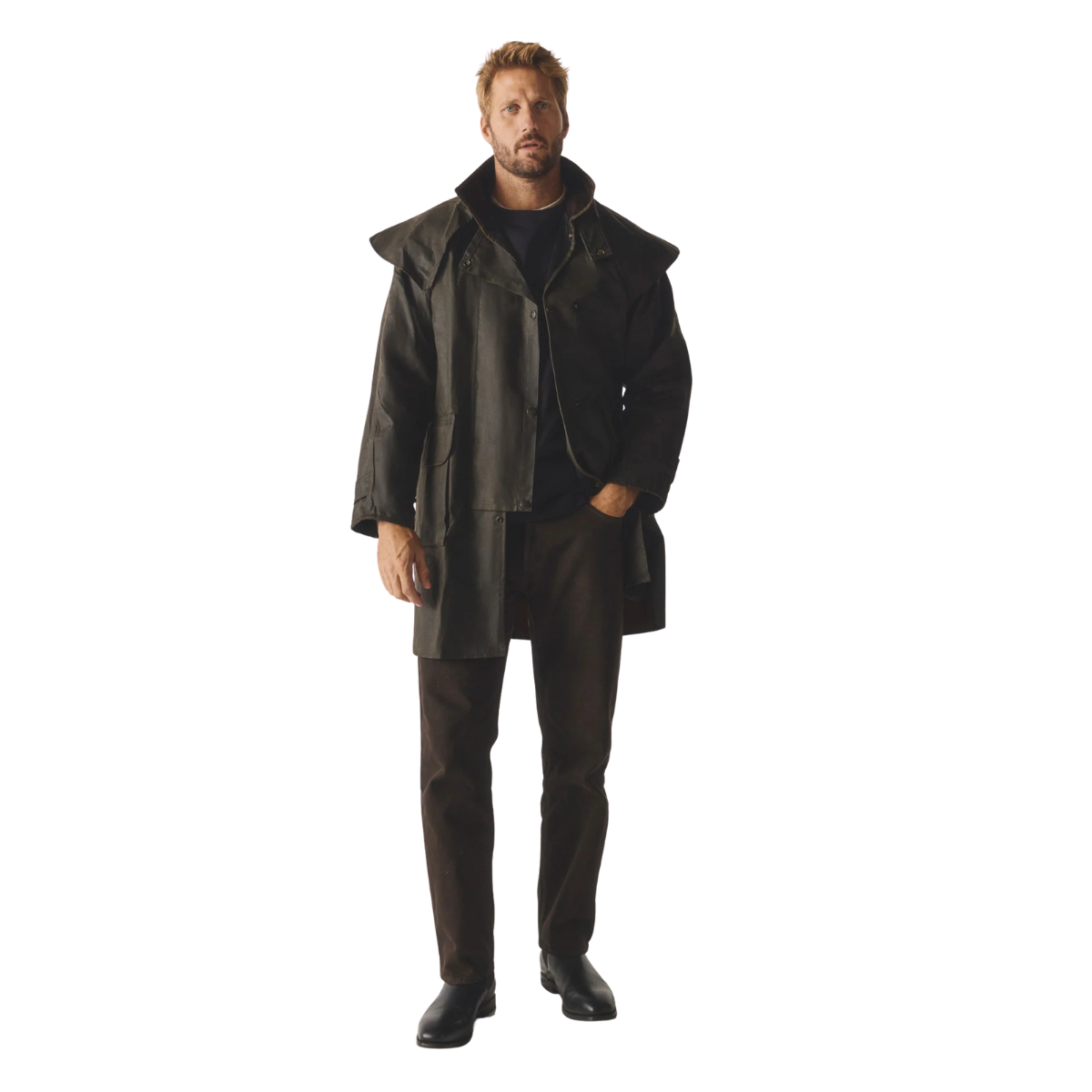 Driza-Bone Mens Ranger Heritage Oilskin Coat (COM2230HW0) Heritage Brown