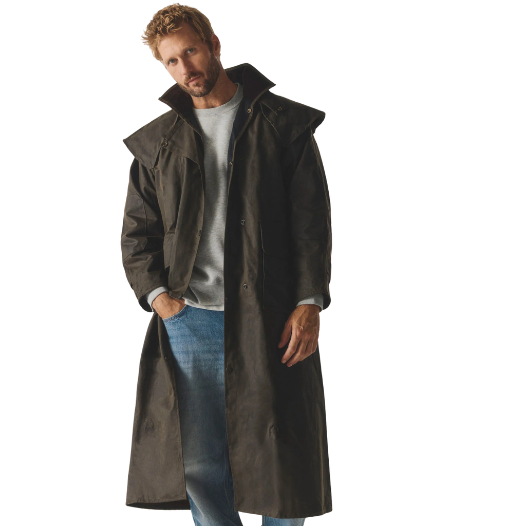 Driza-Bone Mens Rider Heritage Oilskin Coat (COM2229HW0) Heritage Brown