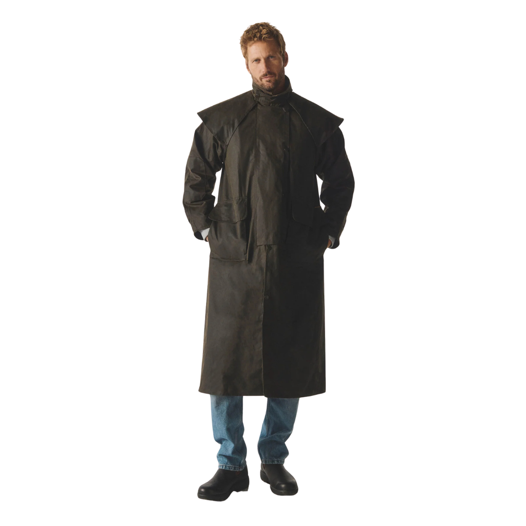 Driza-Bone Mens Rider Heritage Oilskin Coat (COM2229HW0) Heritage Brown