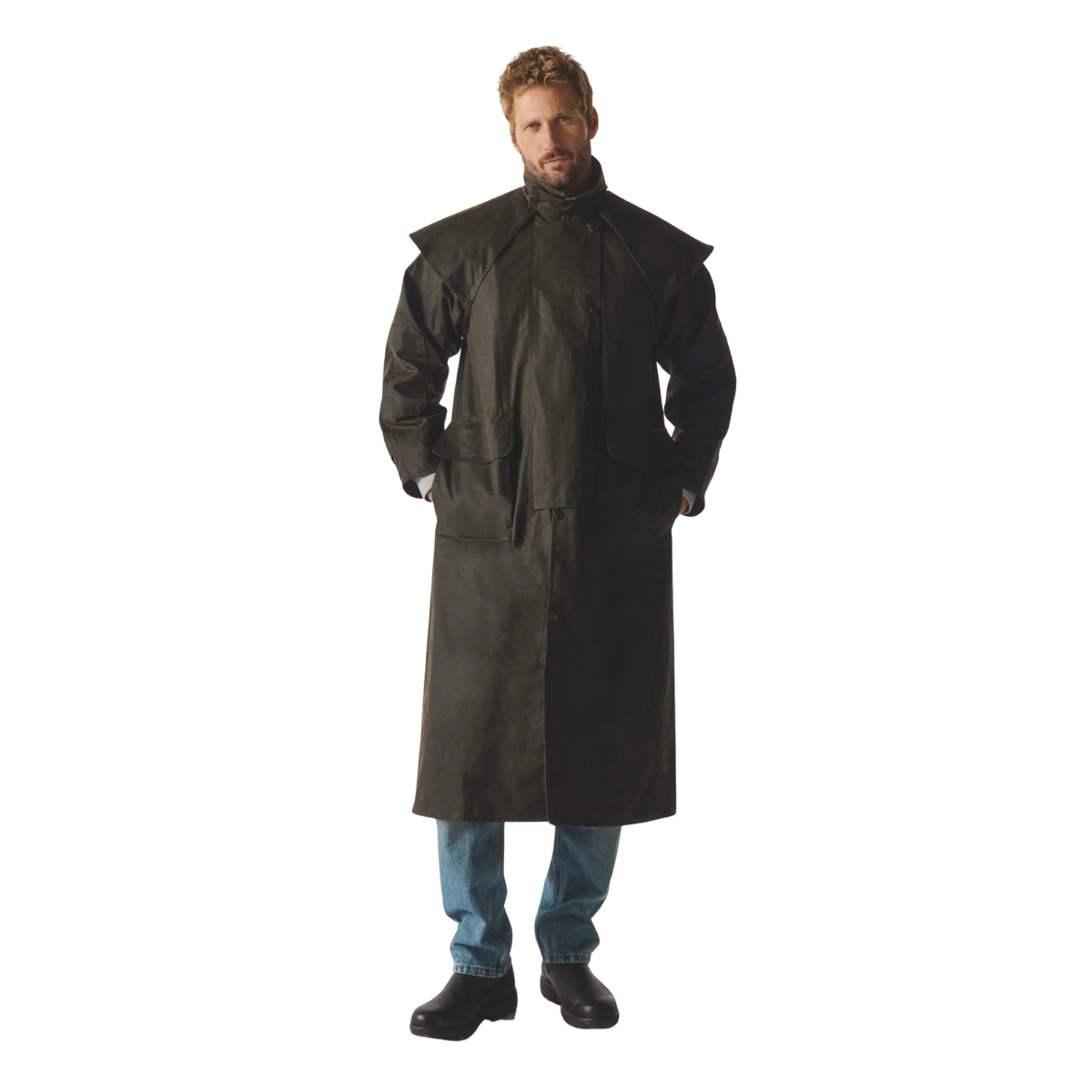 Driza-Bone Mens Rider Heritage Oilskin Coat (COM2229HW0) Heritage Brown