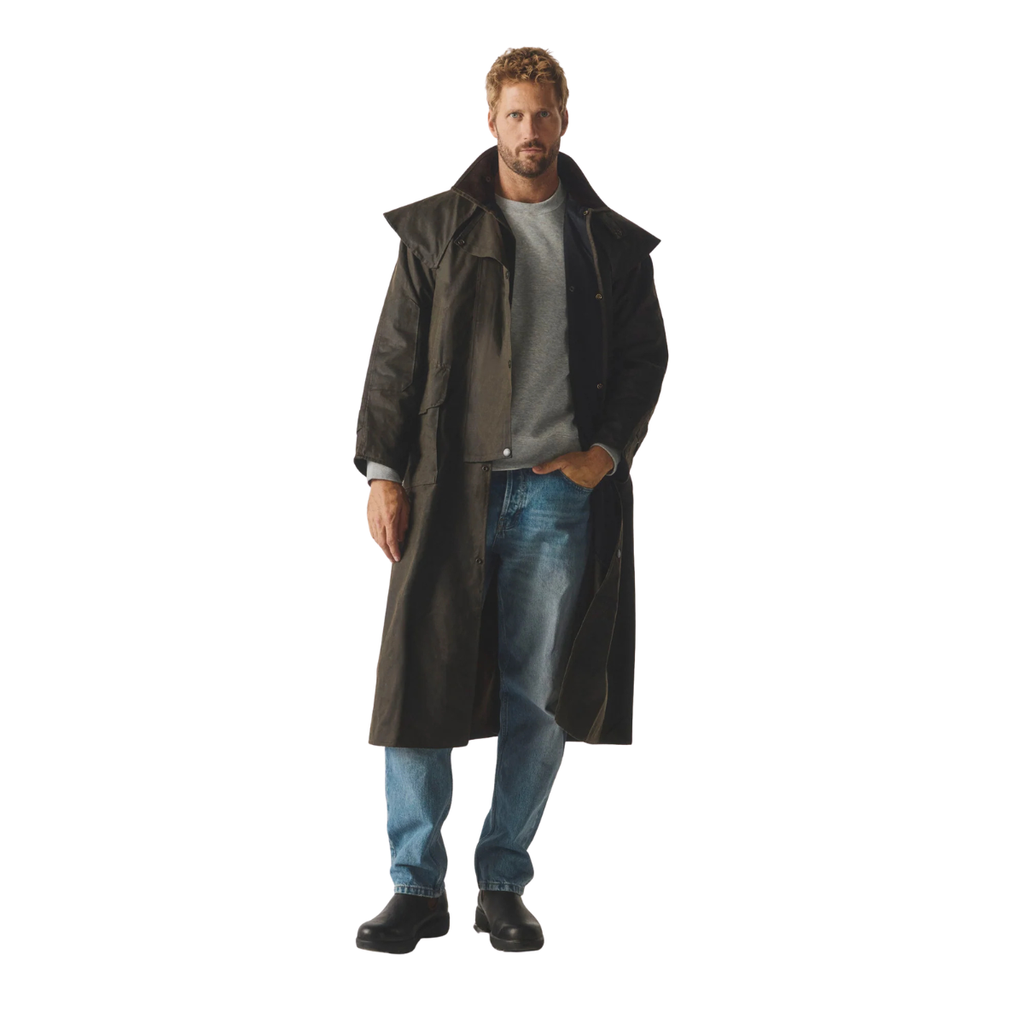 Driza-Bone Mens Rider Heritage Oilskin Coat (COM2229HW0) Heritage Brown