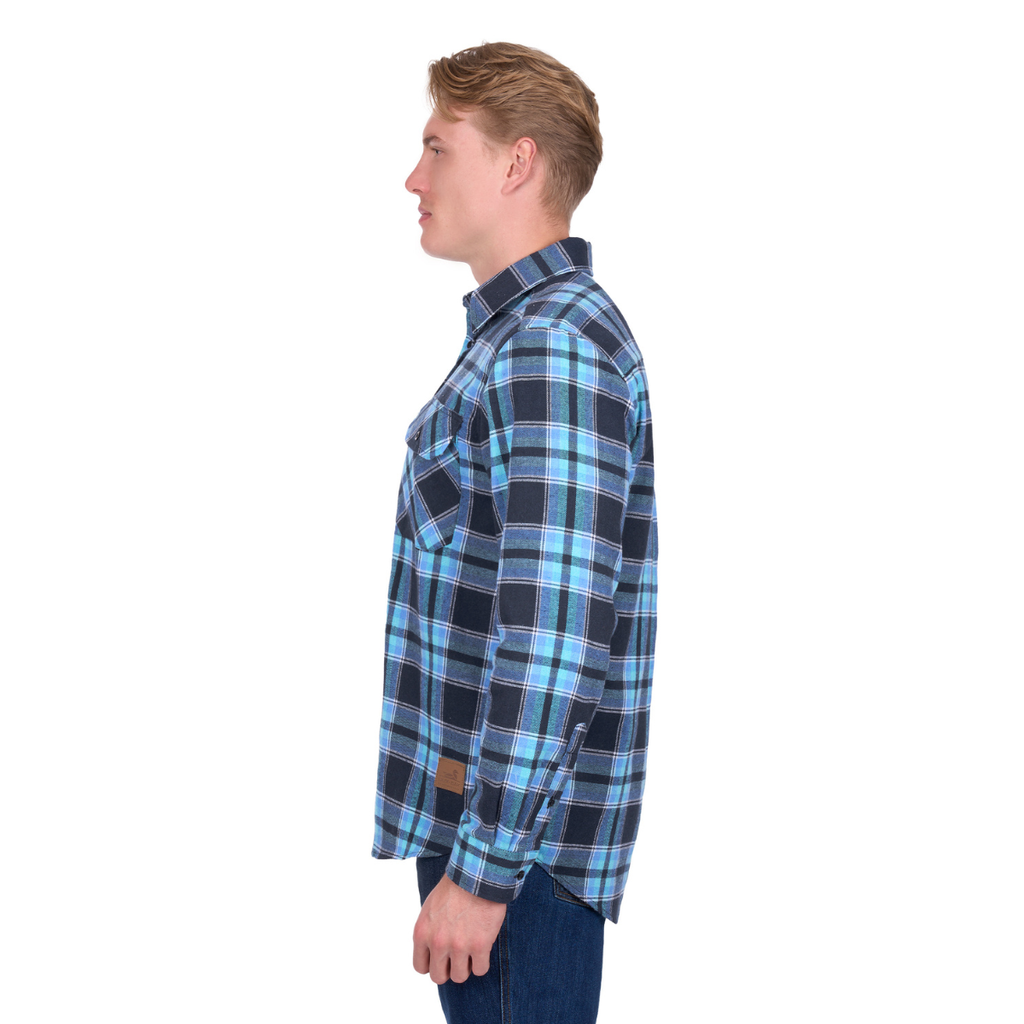 Dux-Bak Mens Camden L/S Thermal Shirt (D6W1116206) Navy/Teal