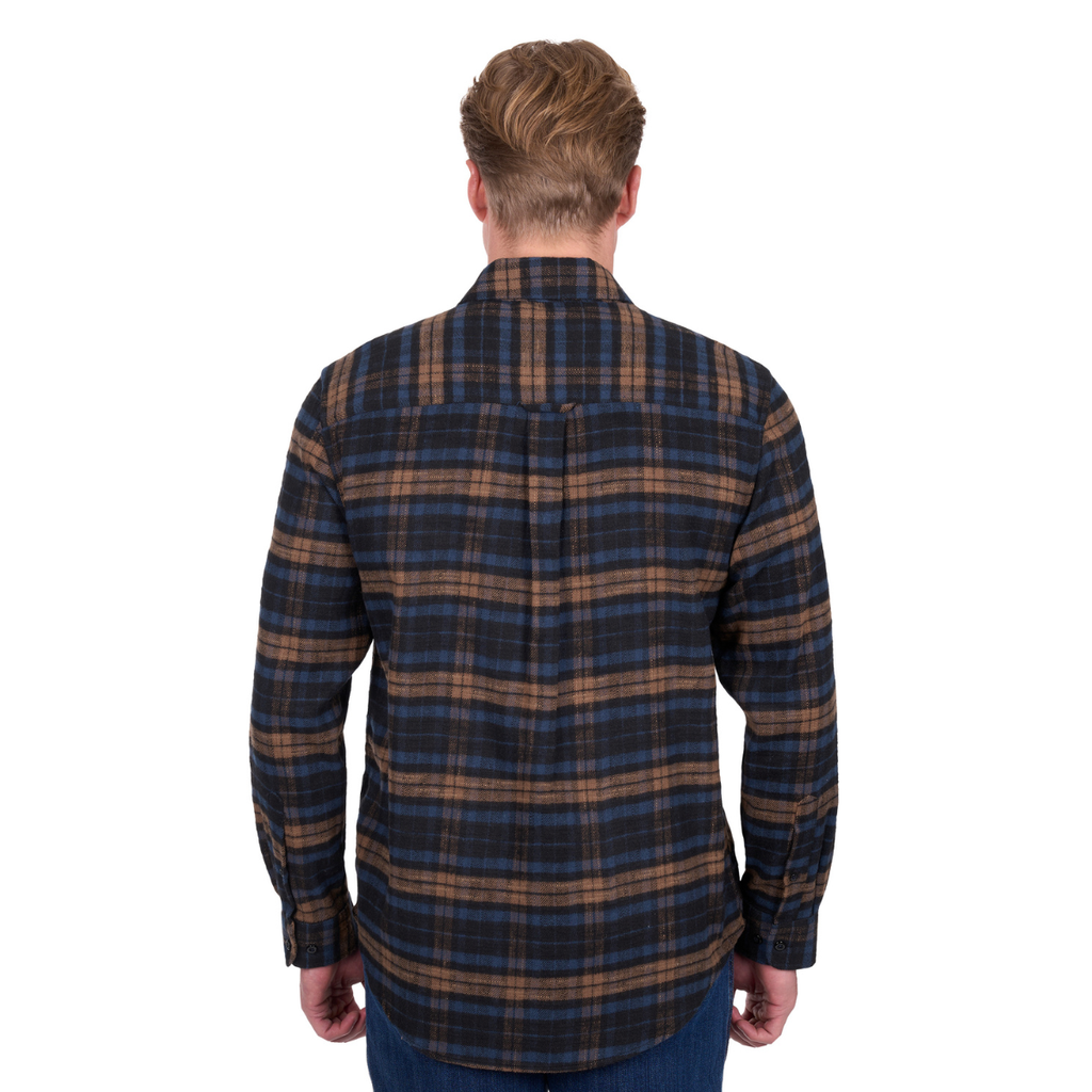 Dux-Bak Mens Hunter L/S Thermal Shirt (D6W1116205) Navy/Dark Tan