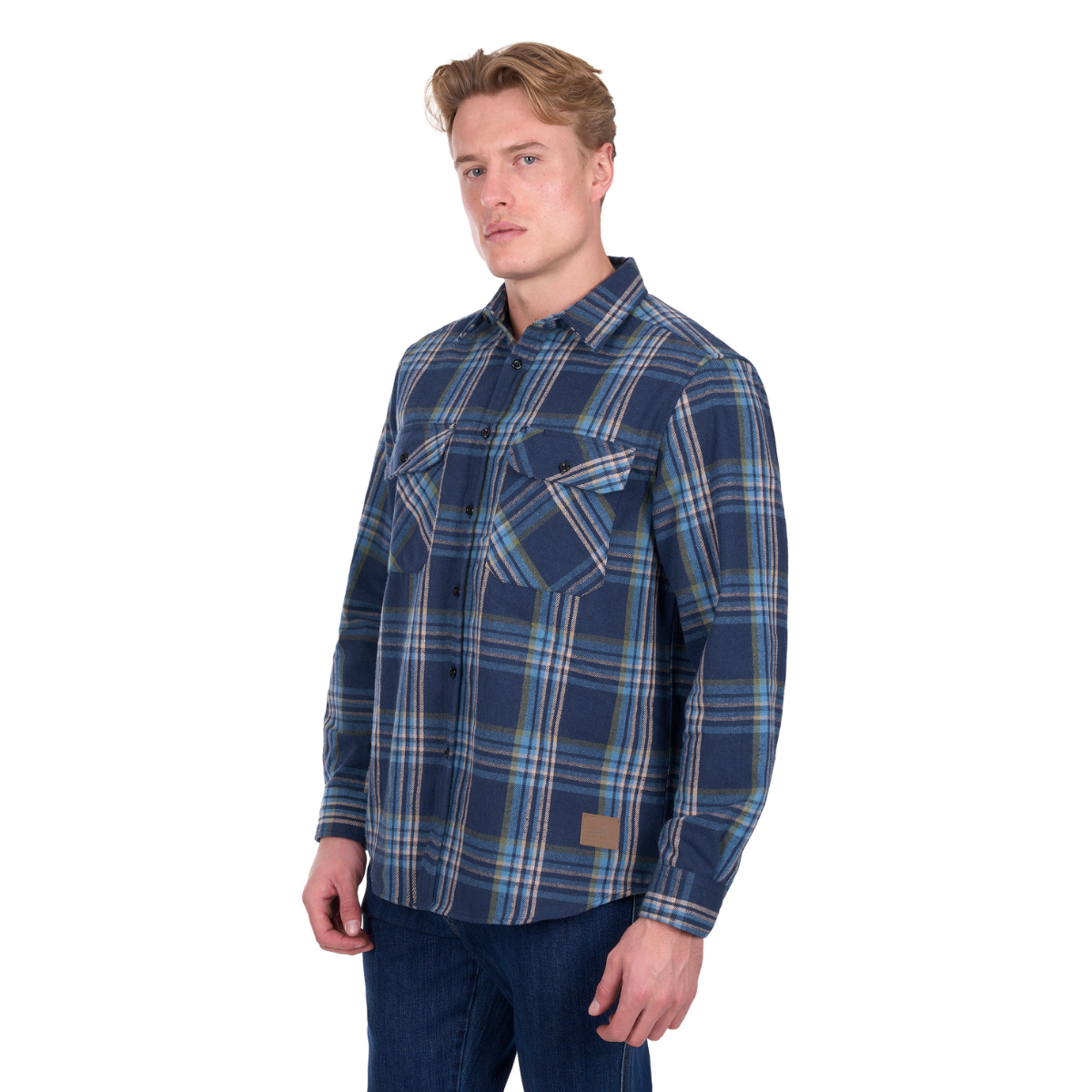 Dux-Bak Mens Miles L/S Thermal Shirt (D6W1116200) Navy/Teal