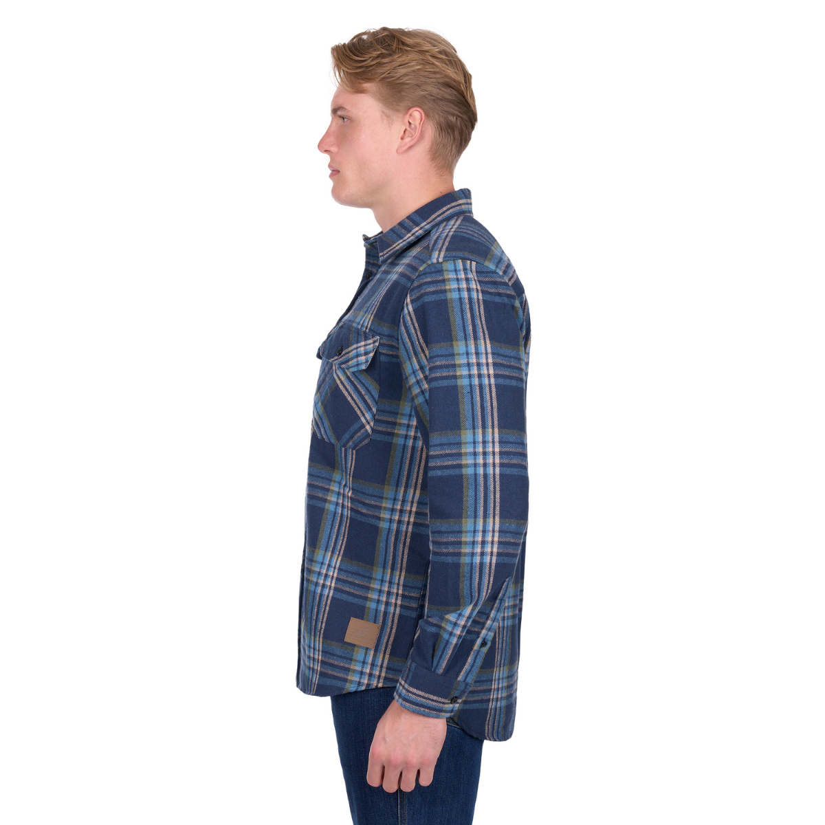 Dux-Bak Mens Miles L/S Thermal Shirt (D6W1116200) Navy/Teal