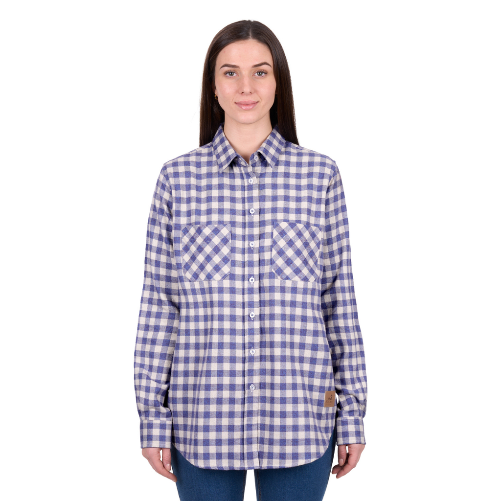 Dux-Bak Womens Joyce L/S Thermal Shirt (D6W2150115) Purple/White