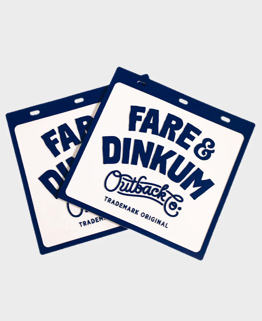 Fare & Dinkum Mudflaps (FD.PP.MUDFLAPS.L) Navy 29.5cmx28.5cm [SD]