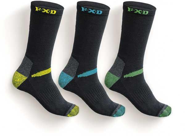 FXD SK-2 Long Tech Socks 4 Pack (FX71139007) Black 7-12