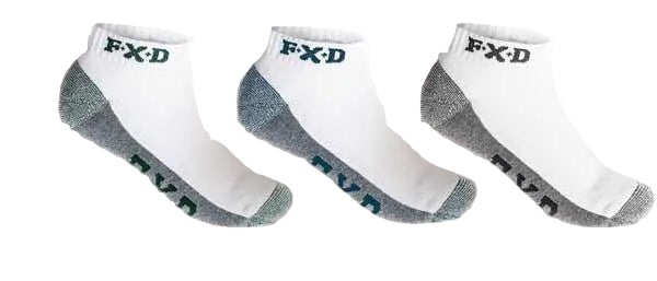 FXD SK-4 Ankle Socks 5 Pack (FX71139009) White 7-12