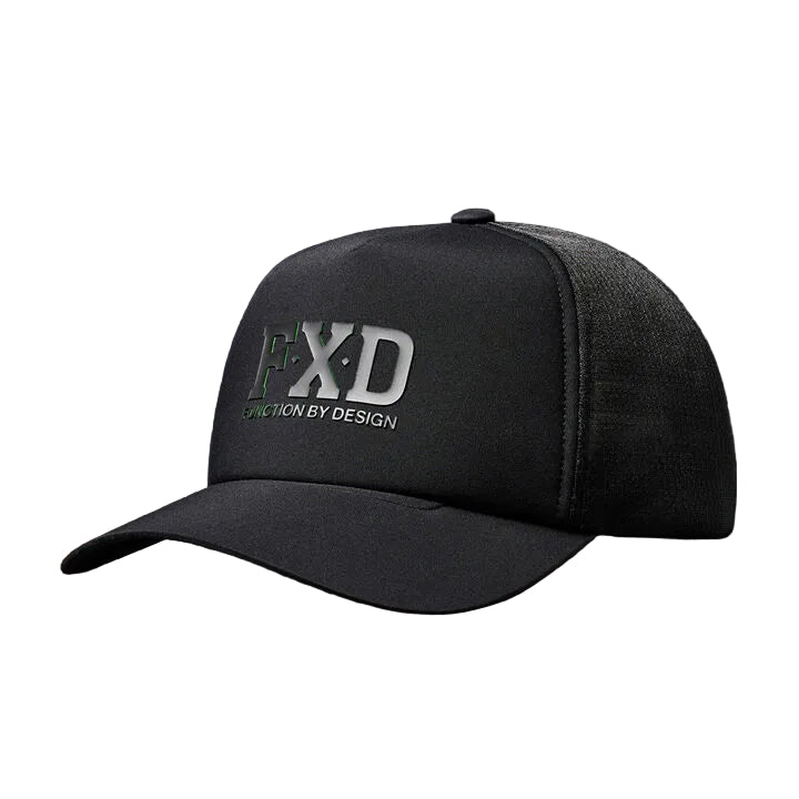 FXD Tech Trucker Cap (CP-13) Black Big Logo OSFM