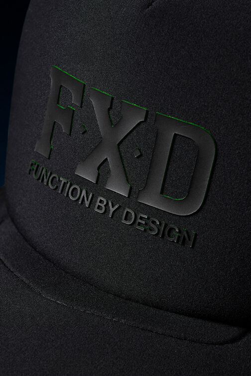 FXD Tech Trucker Cap (CP-13) Black Big Logo OSFM