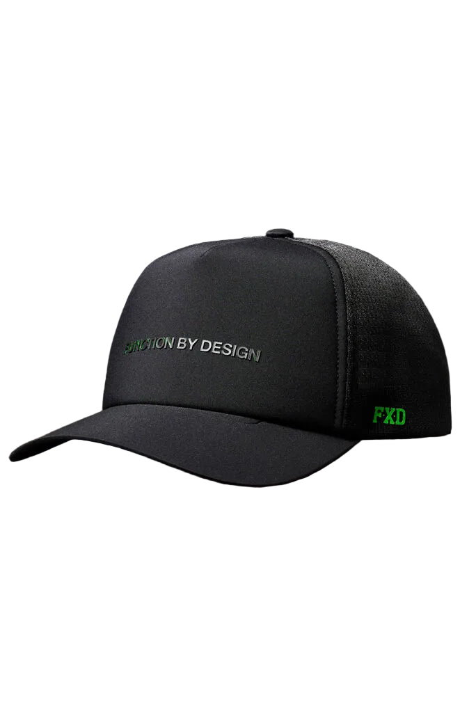 FXD Tech Trucker Cap (CP-13) Black Small Logo OSFM
