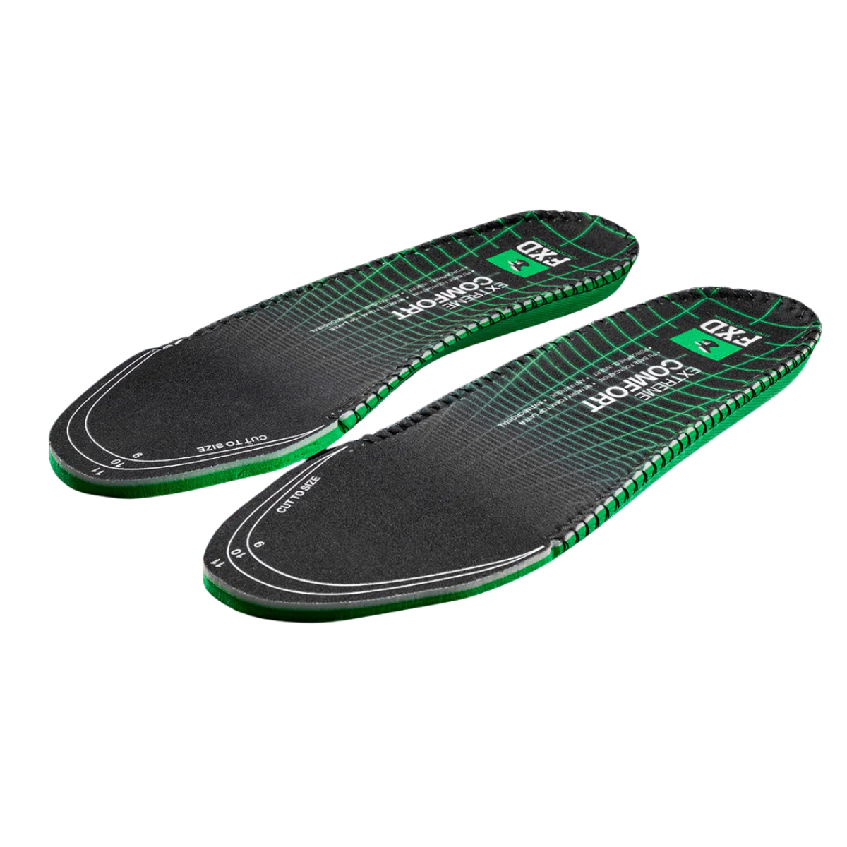 FXD  FB-1 Footbeds (FXWFB1) Black/Green