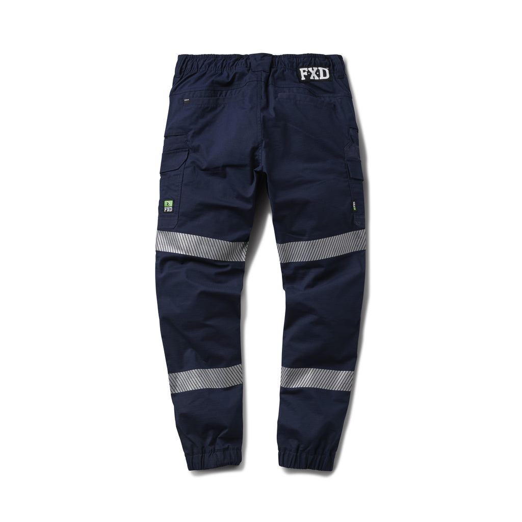 FXD Mens WP-12CT Elastic Waist Stretch Risptop Cuffed Taped Work Pants (FX02606029) Navy