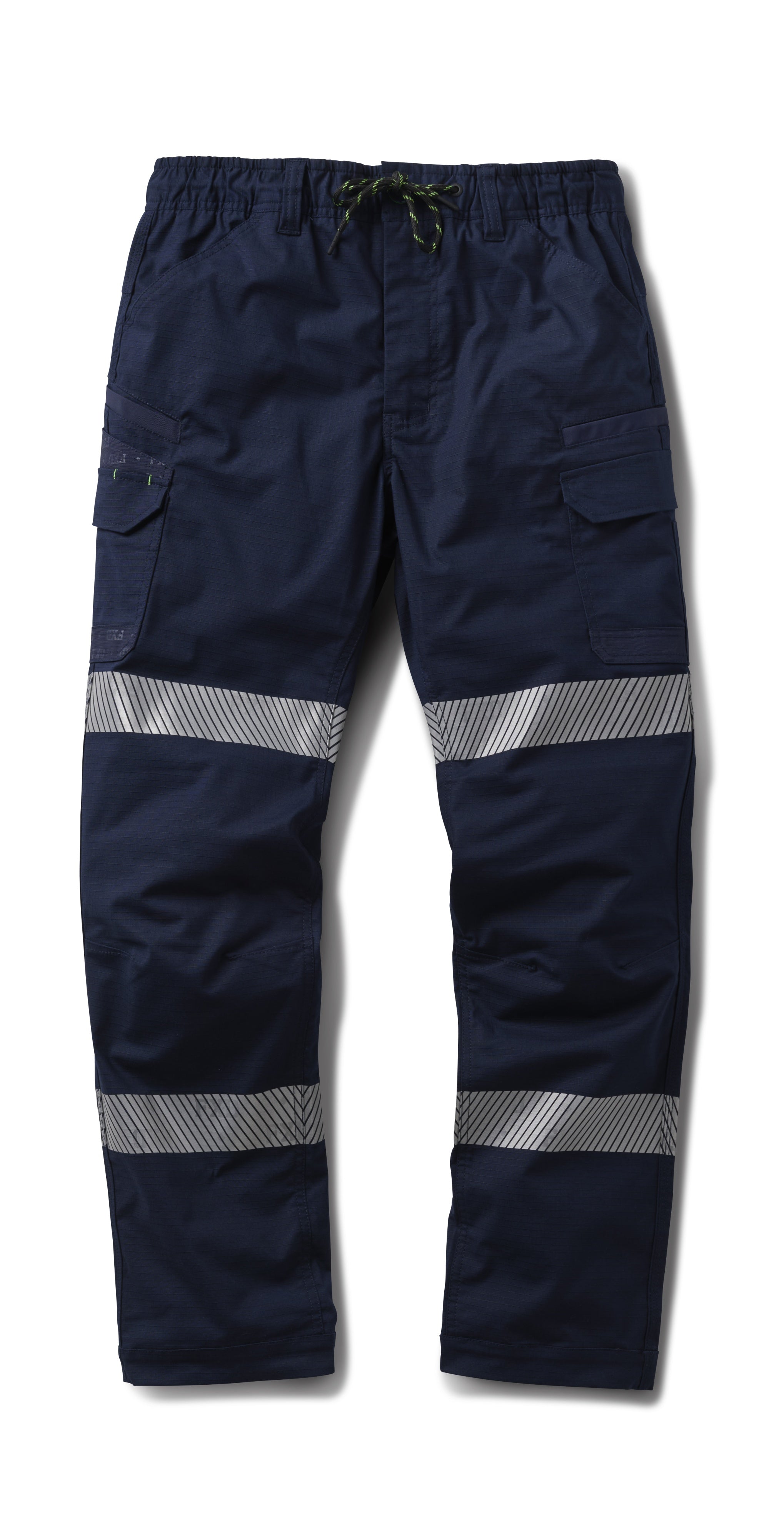 FXD Mens WP-12T Elastic Waist Stretch Risptop Taped Work Pants (FX02606028) Navy