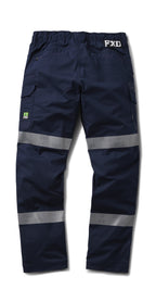 FXD Mens WP-12T Elastic Waist Stretch Risptop Taped Work Pants (FX02606028) Navy