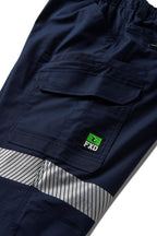 FXD Mens WP-12T Elastic Waist Stretch Risptop Taped Work Pants (FX02606028) Navy