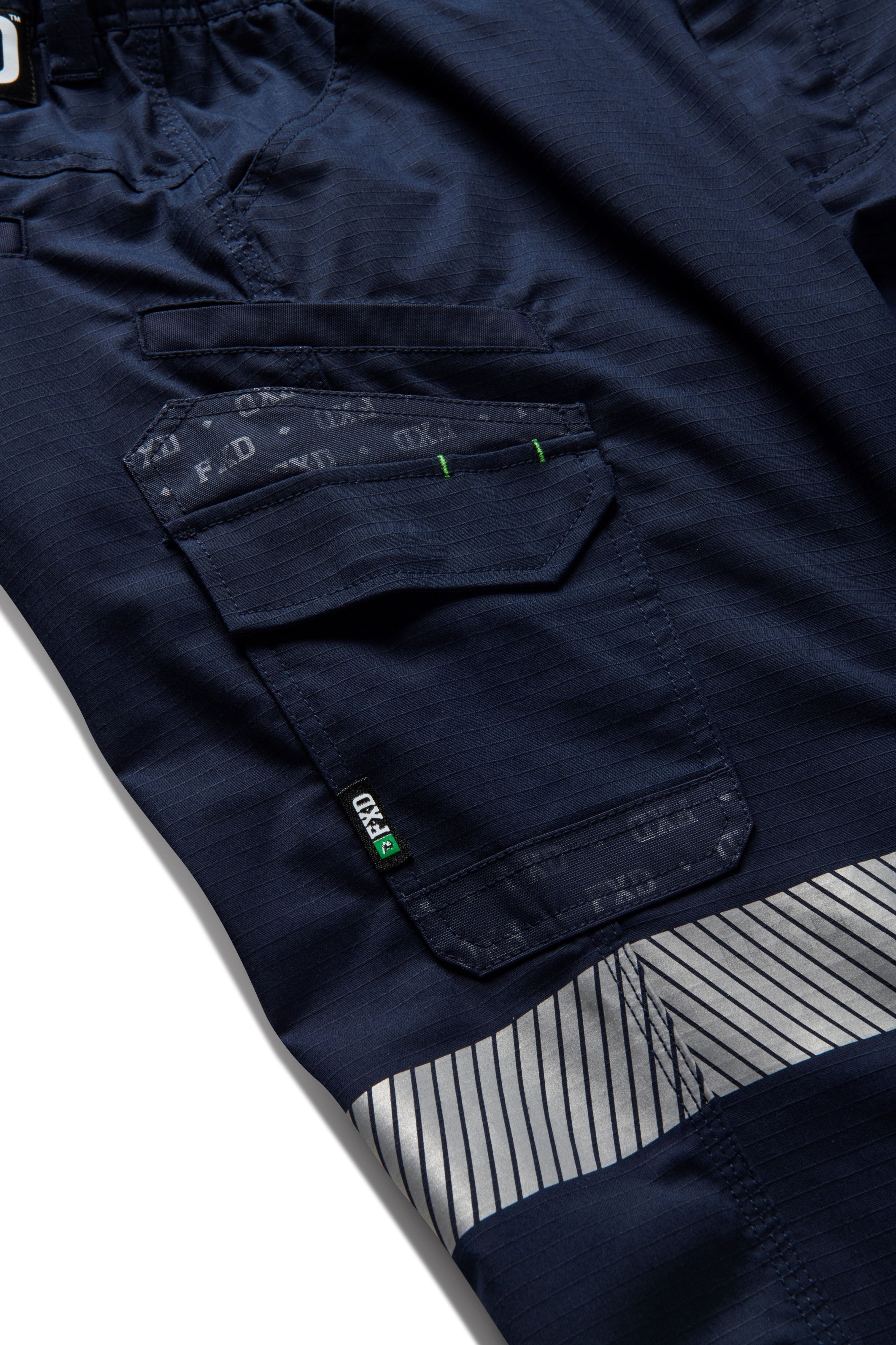 FXD Mens WP-12T Elastic Waist Stretch Risptop Taped Work Pants (FX02606028) Navy