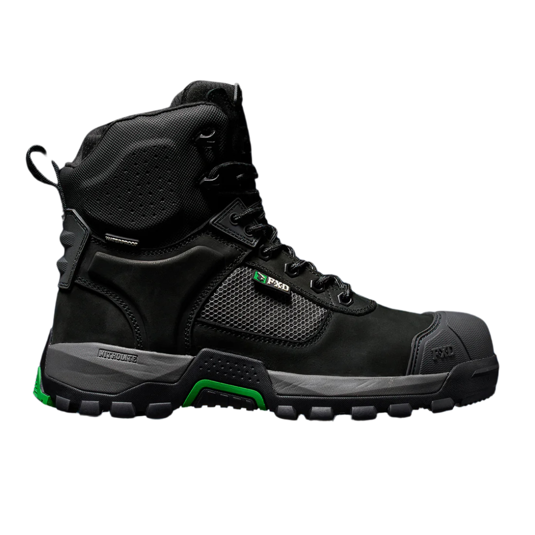 FXD Mens WB-1WP Waterproof Zip Sided Safety Boots (FXWB1WP) Black