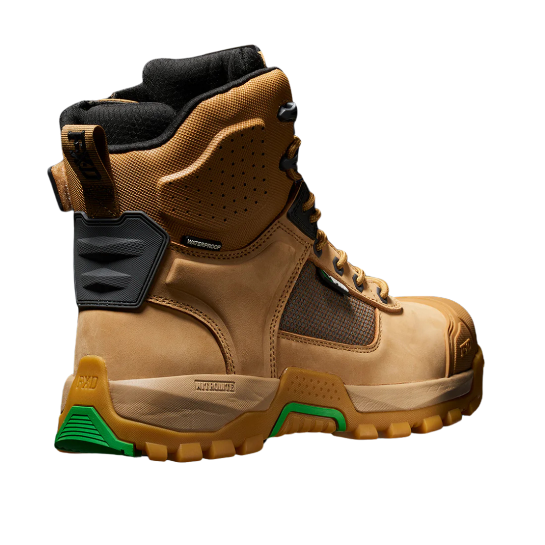 FXD Mens WB-1WP Waterproof Zip Sided Safety Boots (FXWB1WP) Wheat