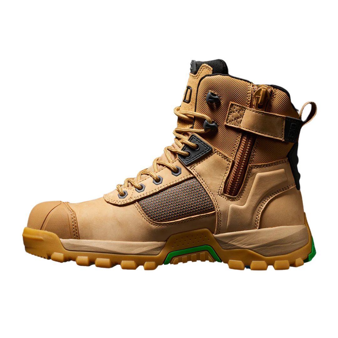 FXD Mens WB-1WP Waterproof Zip Sided Safety Boots (FXWB1WP) Wheat