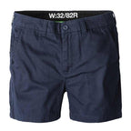 A flat lay of a pair of navy blue FXD Men's WS-2 Work Shorts (FX01136005) on a plain white background.