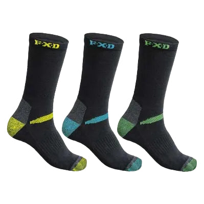 FXD SK-2 Long Tech Socks 4 Pack (FX71139007) Black 7-12