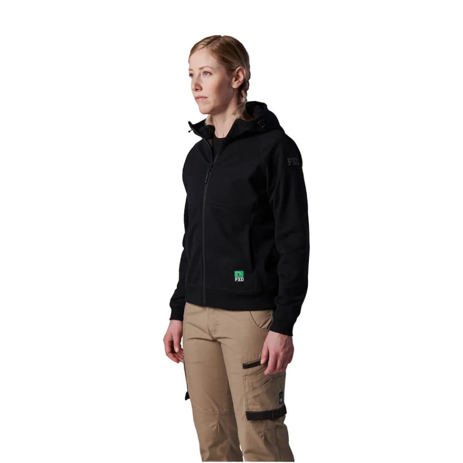 FXD Womens WF-3W 3 Layer Bonded Membrane Fleece Hoodie (FX12404101) Black