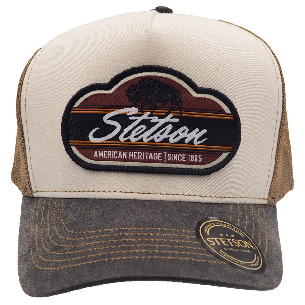 Stetson Bison Trucker Cap (YSCAP13) Tan