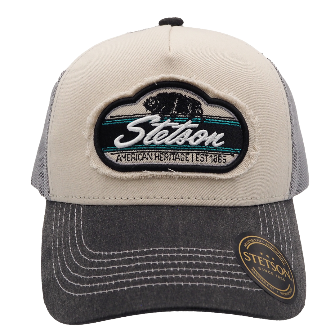 Stetson Bison Trucker Cap (YSCAP14) Grey
