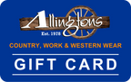 Allingtons Gift Voucher is the ideal present, showcasing a wooden wagon wheel and 'Established 1978' on blue. Redeem online for your favourite country, work, and western wear from Allingtons.