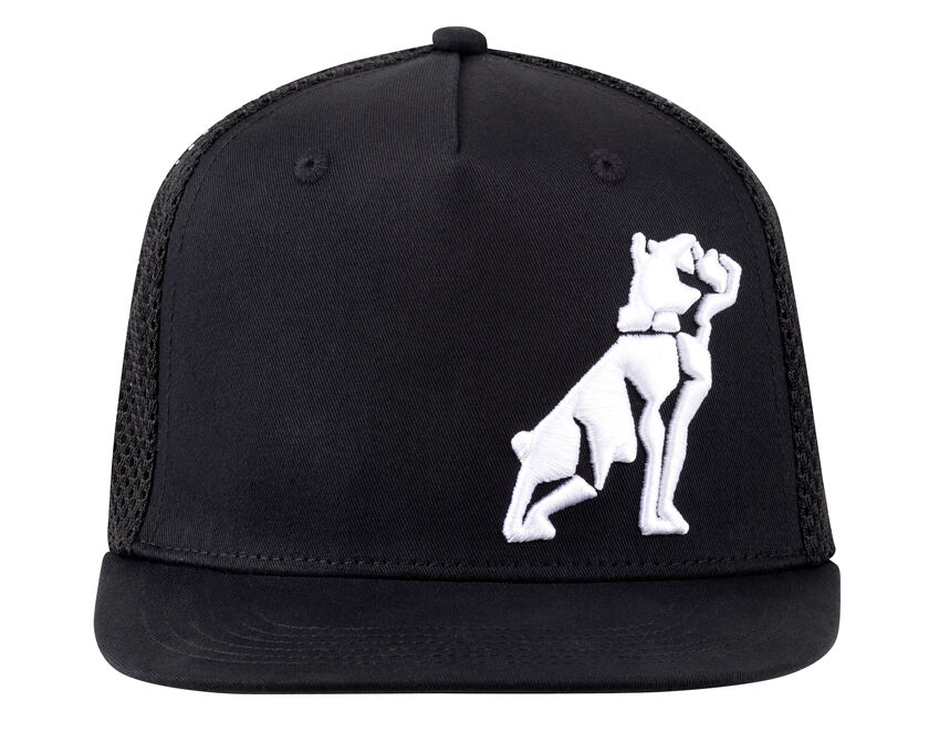 Mack Flat Brim Dart Trucker Cap (MKFBM2401BB0000) Black OSFM