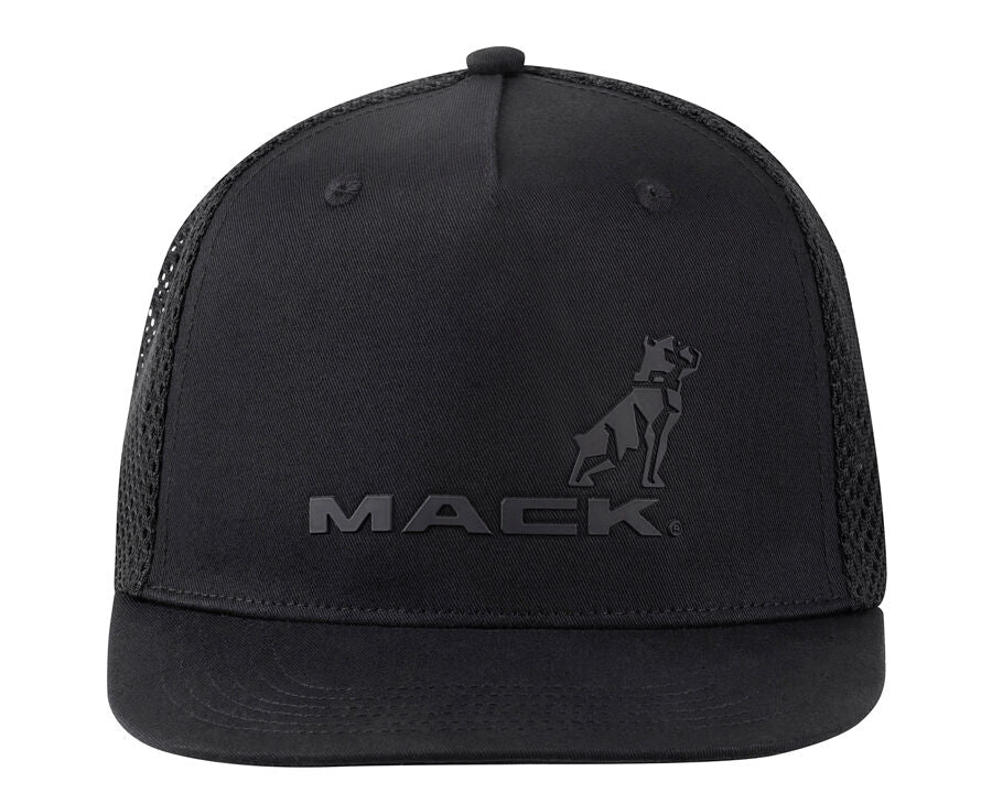 Mack Tonal Flat Brim Dart Trucker Cap (MKFBM2402BB0000) Black OSFM