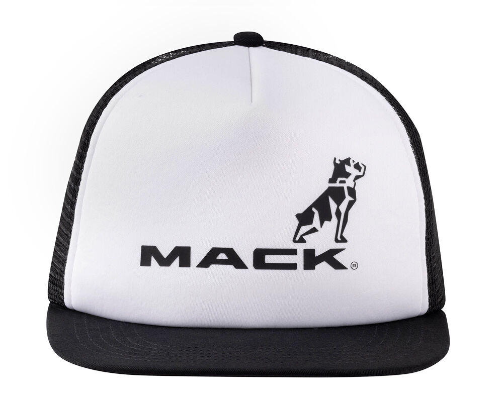 Mack Firm Flat Brim Dart Foam Trucker (MKFBF2401W20000) White/Black OSFM