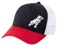 Mack Tri Coloured Curved Trucker Cap (MKBAM2402B50000) Black/Red/White OSFM