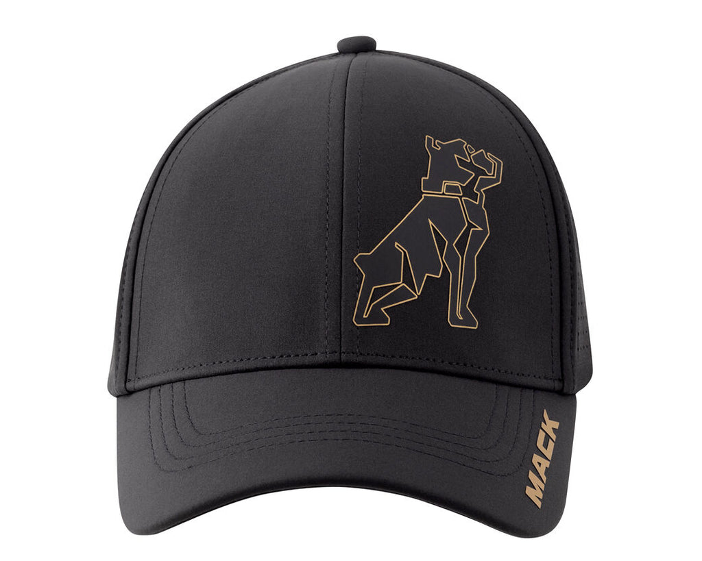 Mack Fitted Curved 6 Panel Cap (MKFLP2401BB0000) Black OSFM