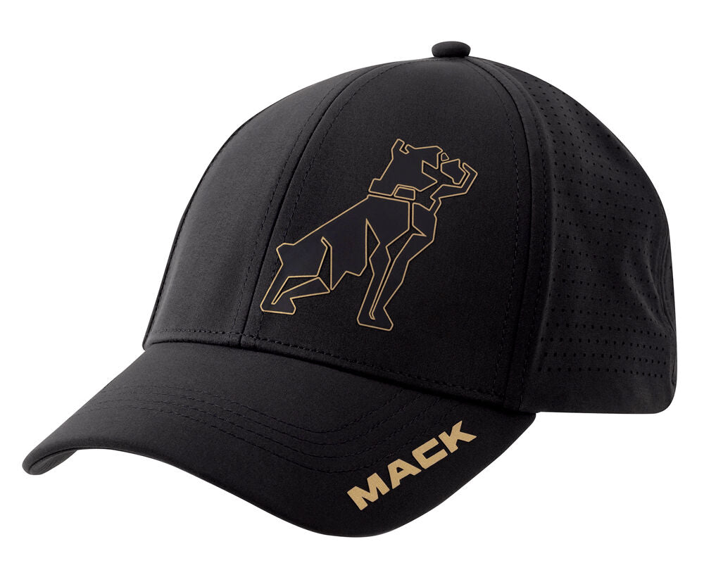Mack Fitted Curved 6 Panel Cap (MKFLP2401BB0000) Black OSFM